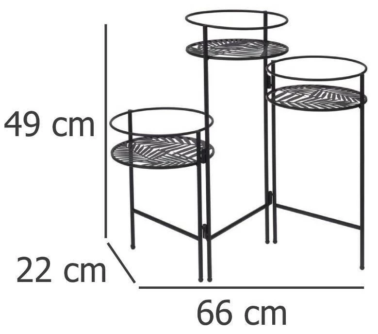 Home&Styling Collection Blumenständer aus Metall mit 3 Ablagen – Bild 2