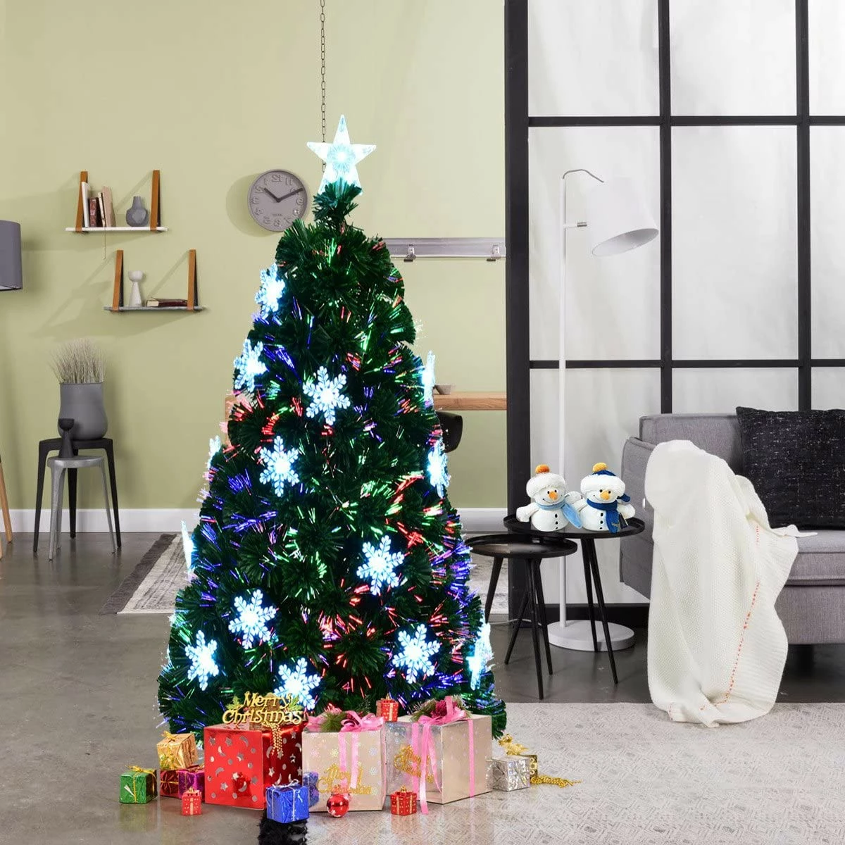 Costway 150cm LED Künstlicher Weihnachtsbaum – Bild 3