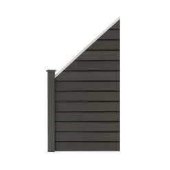 ML-Design WPC Gartenzaun Grau 97.5x105-175x1.9cm