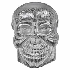 WOMO-DESIGN Deko Skull Wandskulptur Silber 42x30cm