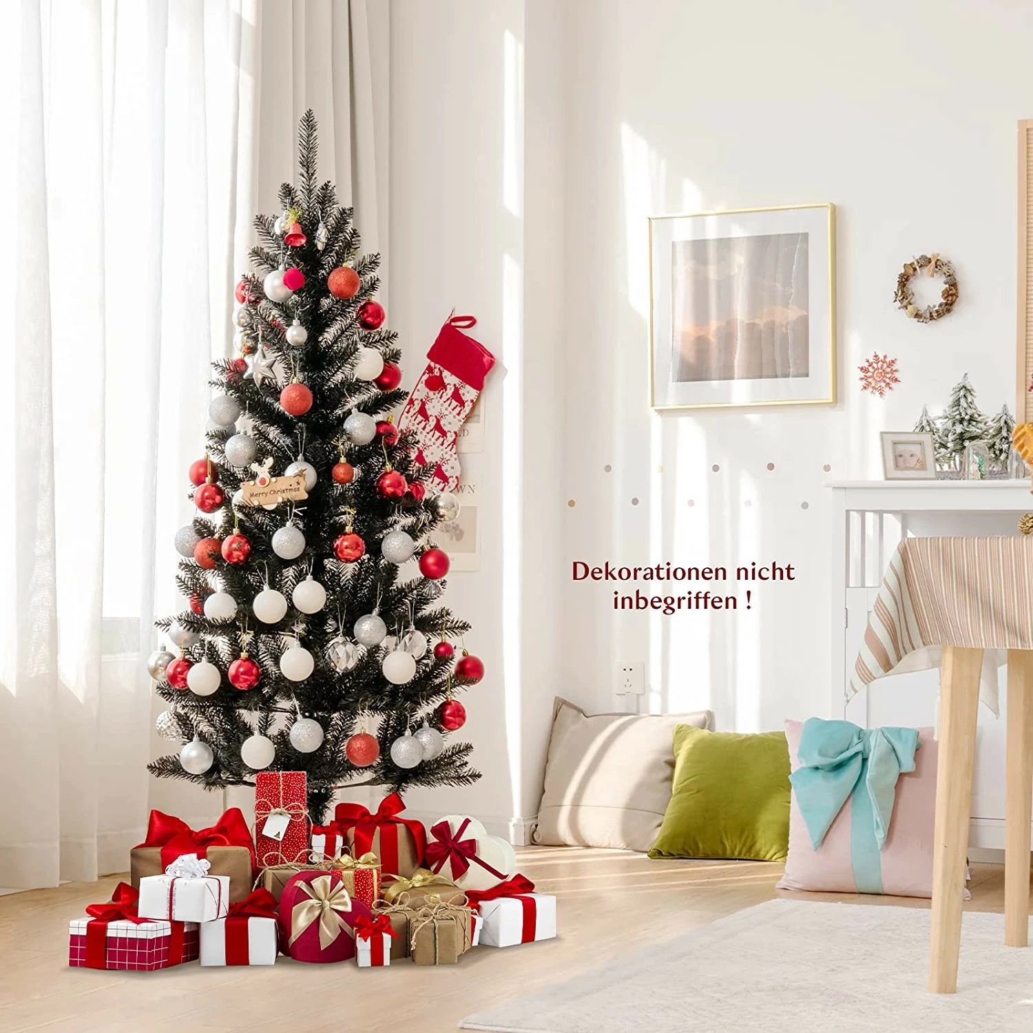 Costway 150cm Künstlicher Weihnachtsbaum – Bild 2