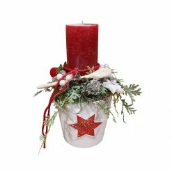 Flowforia Topf Stern mit Weihnachtsmann