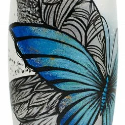 7ART Handbemalte Glasvase - Große Bodenvase aus Glas 40 cm