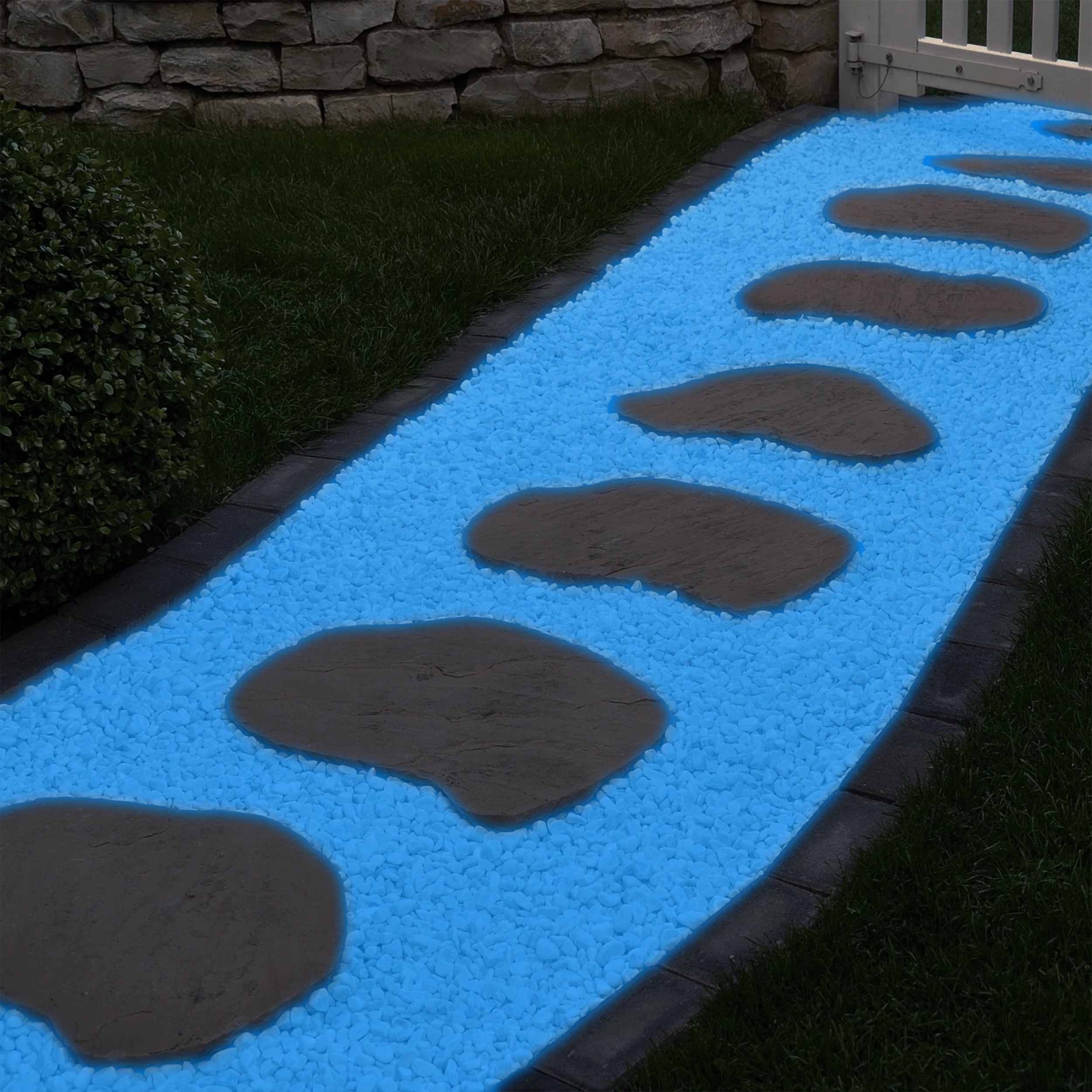 Relaxdays Leuchtsteine 400er Pack blau – Bild 3