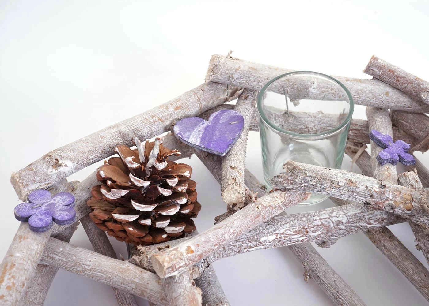 HWC Adventskranz rund mit Teelichthaltern - Standard – Bild 4