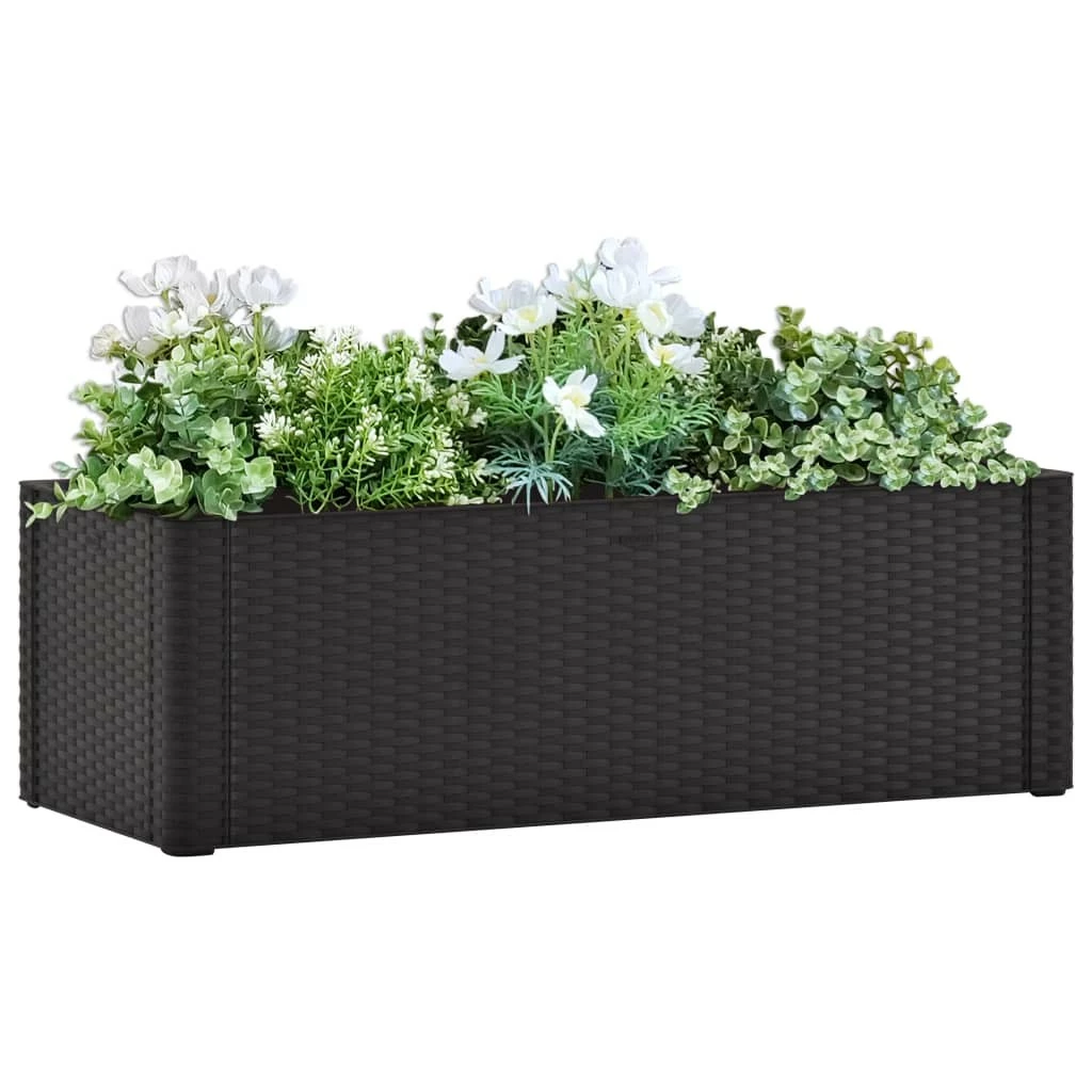 VidaXL Hochbeet - vidaXL Garten-Hochbeet Selbstbewässerungssystem Anthrazit 100x43x33 cm – Bild 2