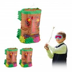 Relaxdays 3 x Pinata Tiki