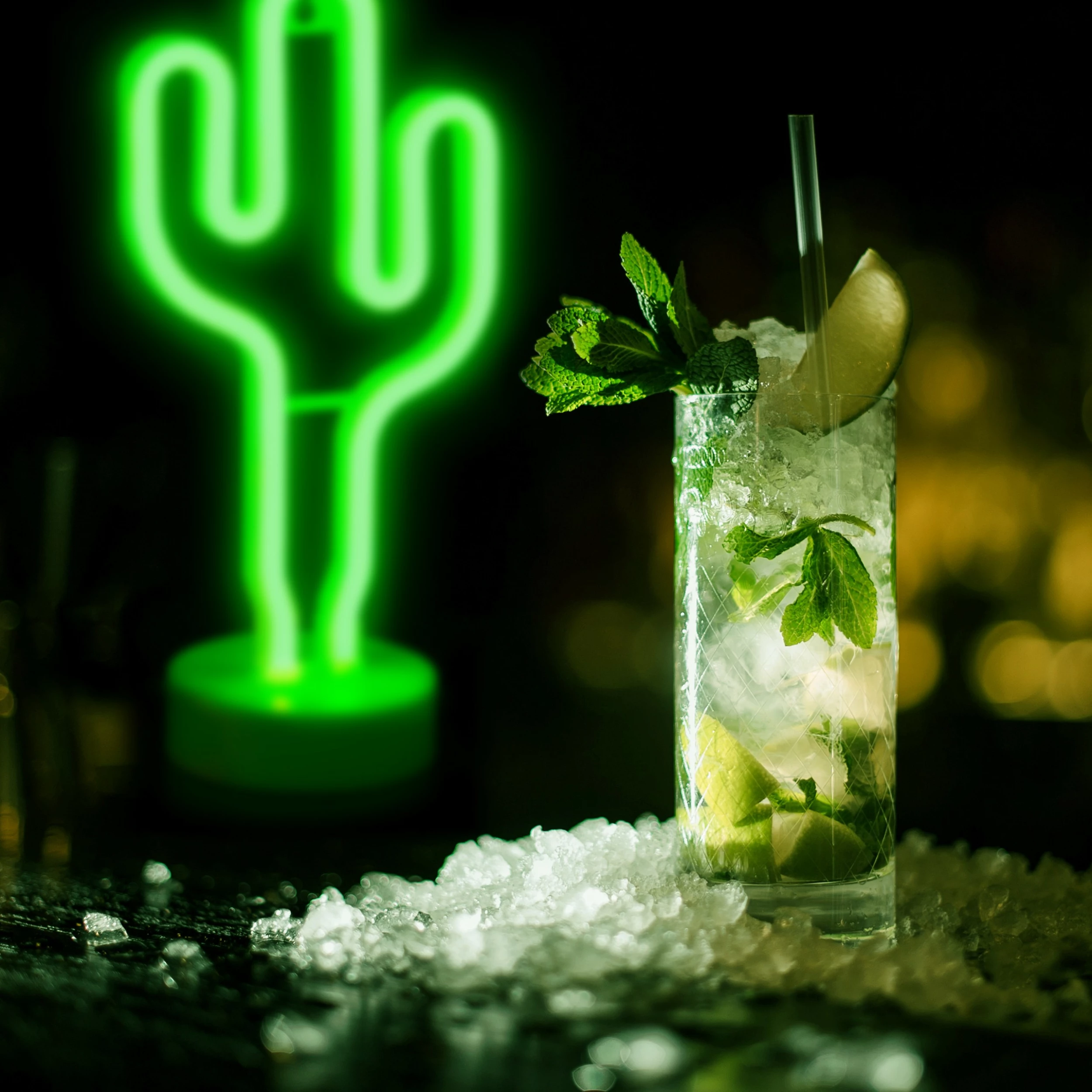 Relaxdays 5 x LED Neonlicht Kaktus - Grün - 15 x 29 cm – Bild 3