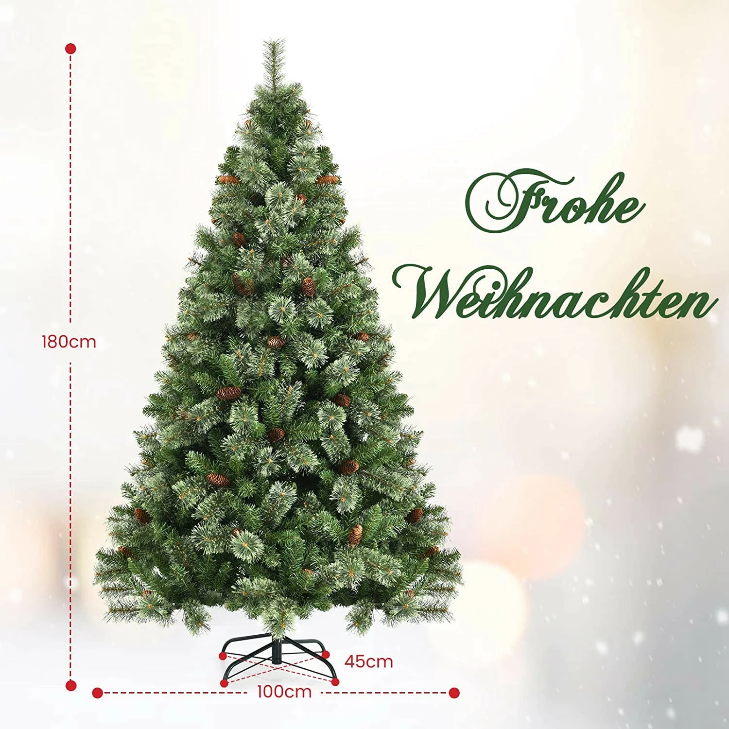 Costway 180cm künstlicher Weihnachtsbaum – Bild 9
