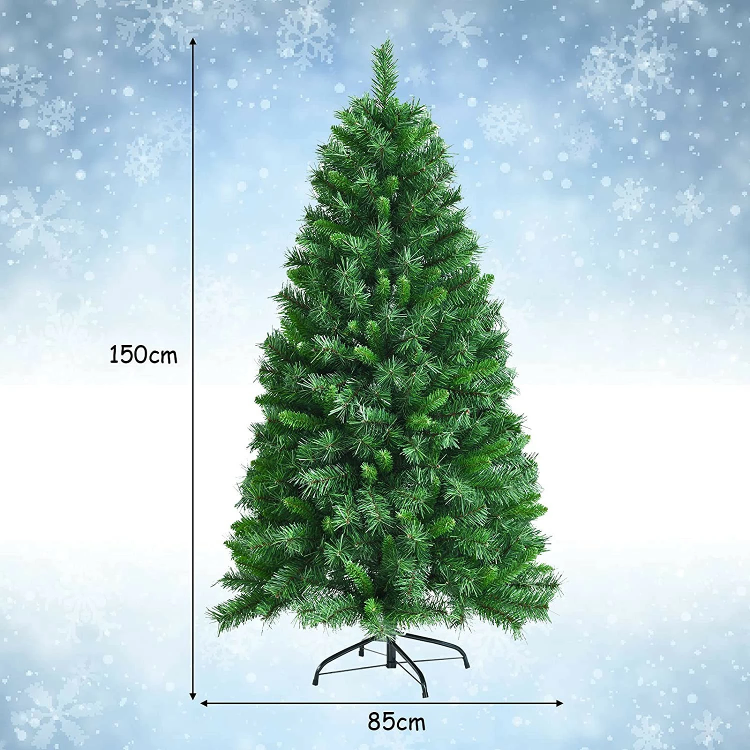 Costway 150cm Künstlicher Weihnachtsbaum – Bild 6