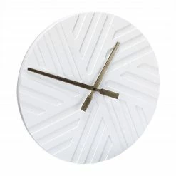 Relaxdays Moderne Wanduhr weiß