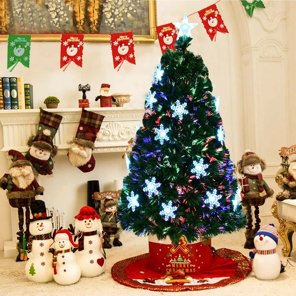 Costway 150cm LED Künstlicher Weihnachtsbaum – Bild 2