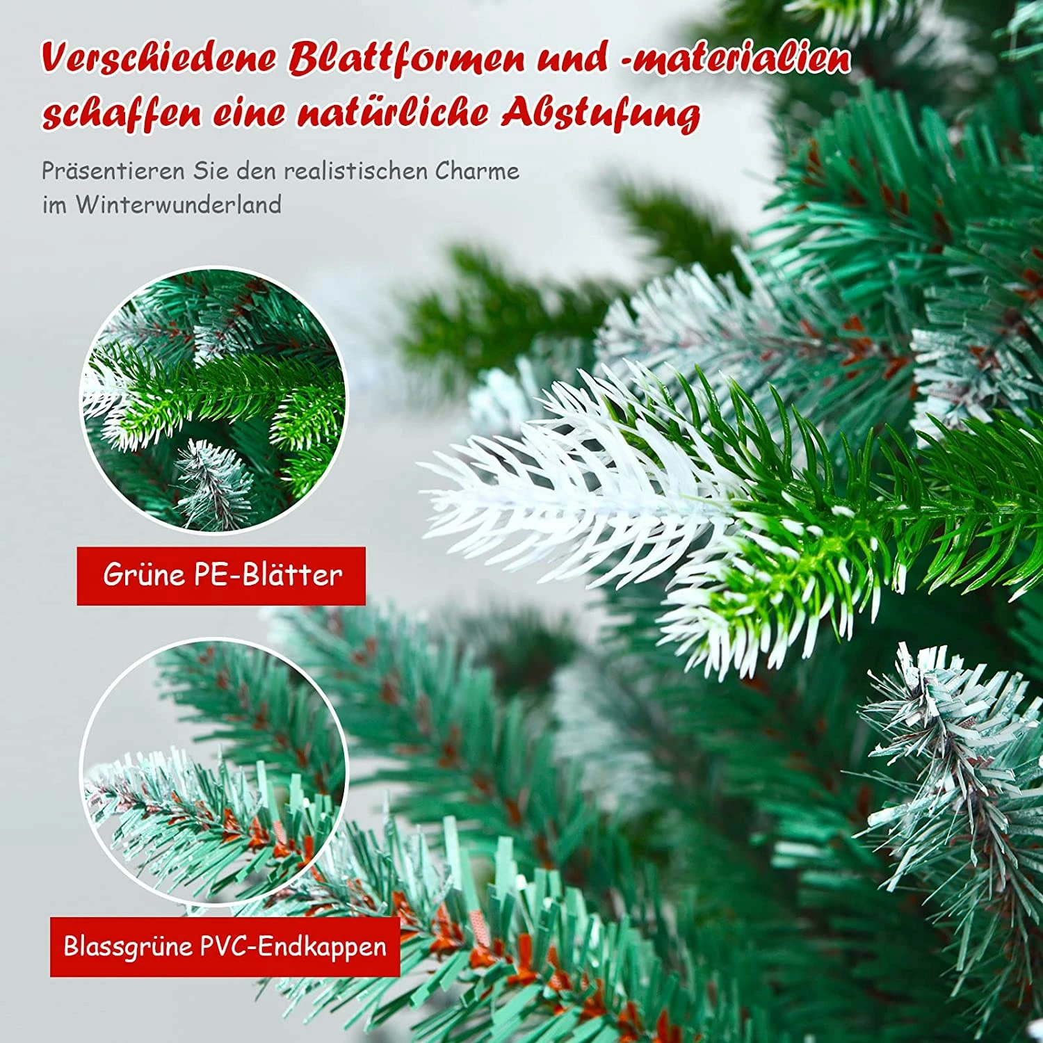 Costway 180cm Künstlicher Weihnachtsbaum – Bild 4