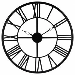 Atmosphera Créateur d'intérieur Schwarze Wanduhr Ø 70 cm, moderne Uhr