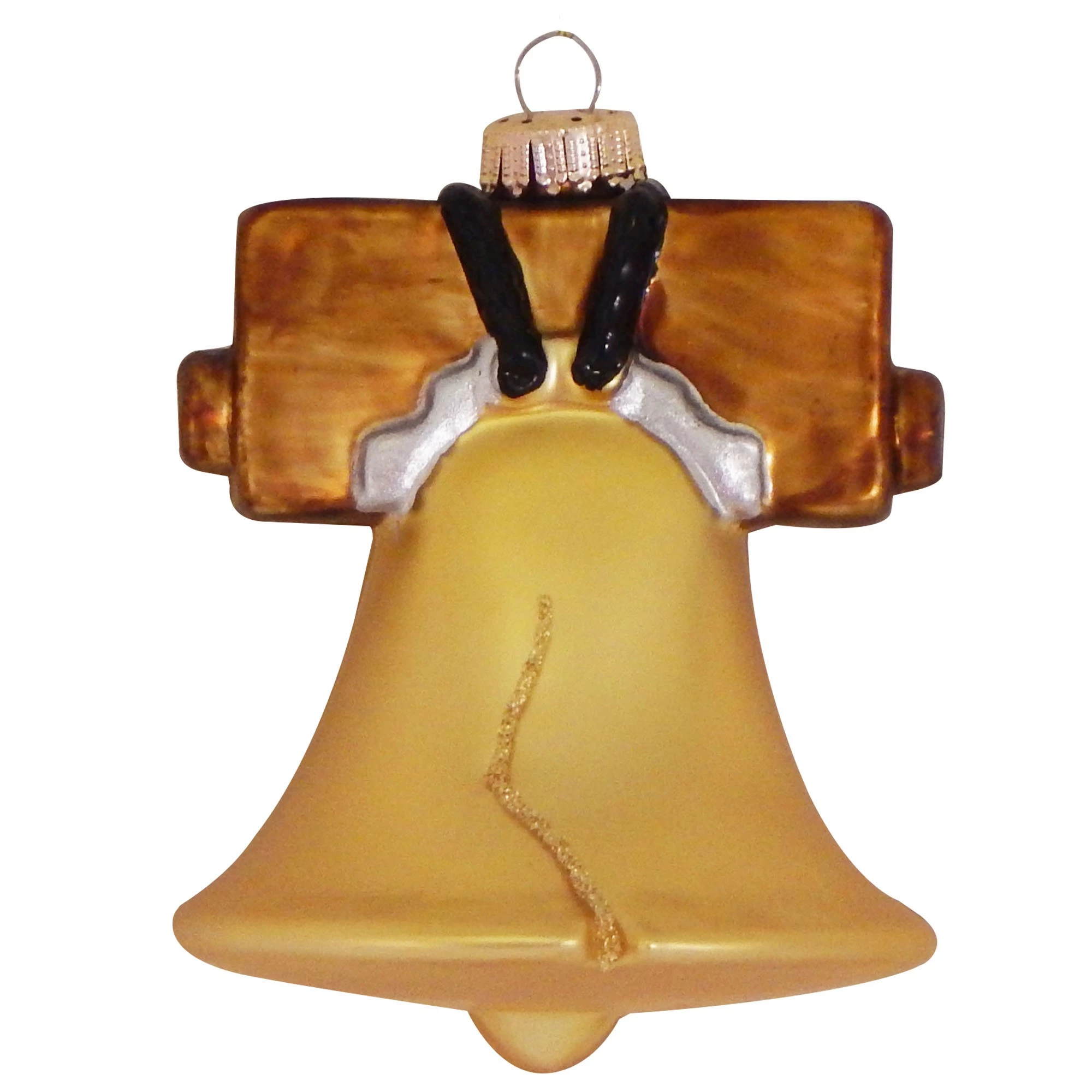 Krebs Glas Lauscha Freiheitsglocke 8cm aus Glas