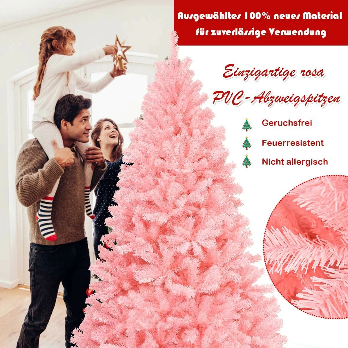 Costway 225cm Künstlicher Weihnachtsbaum – Bild 3