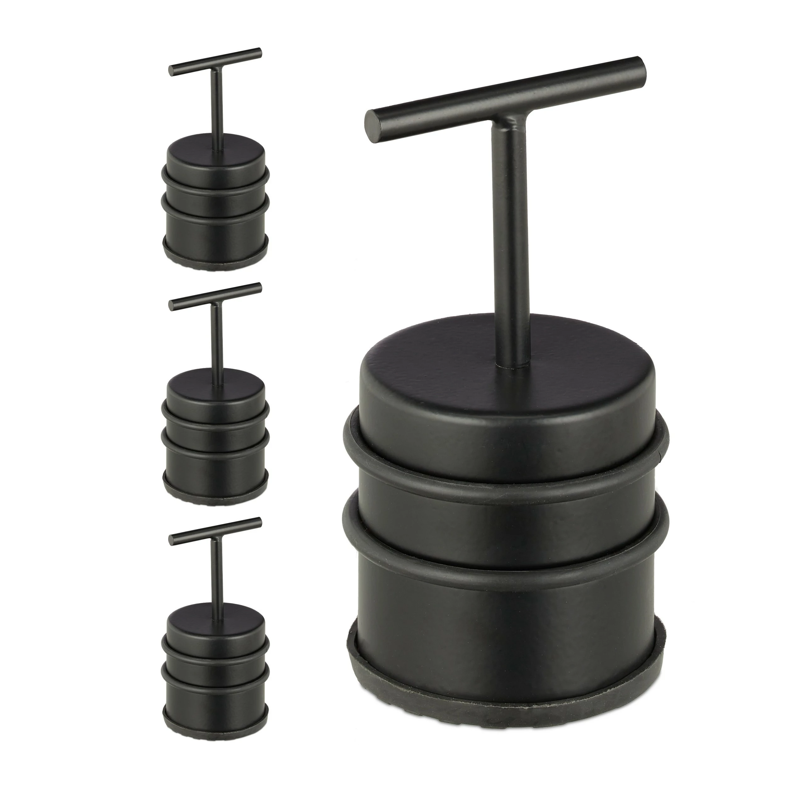 Relaxdays 4 x Türstopper mit Griff schwarz