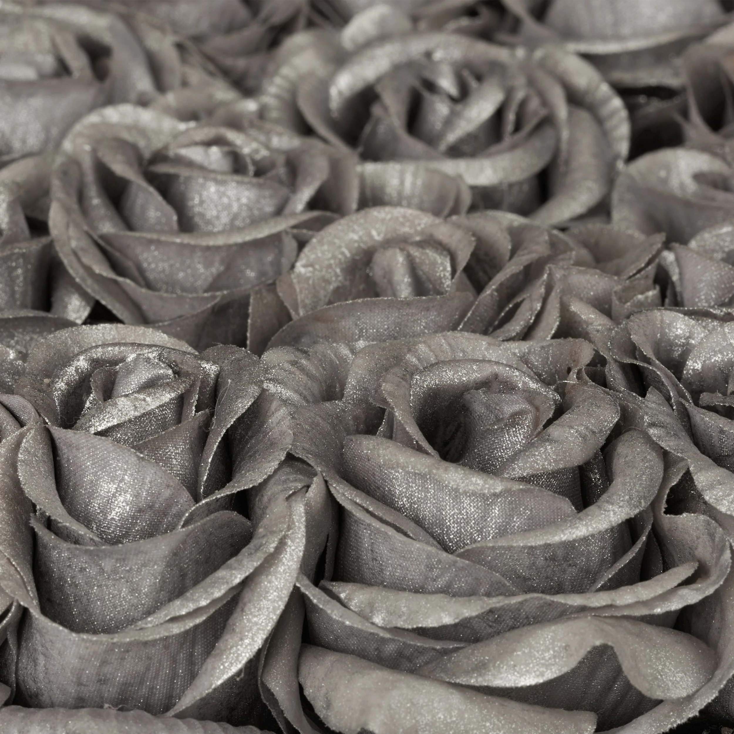 Relaxdays Schwarze Rosenbox mit 18 silbernen Rosen – Bild 7