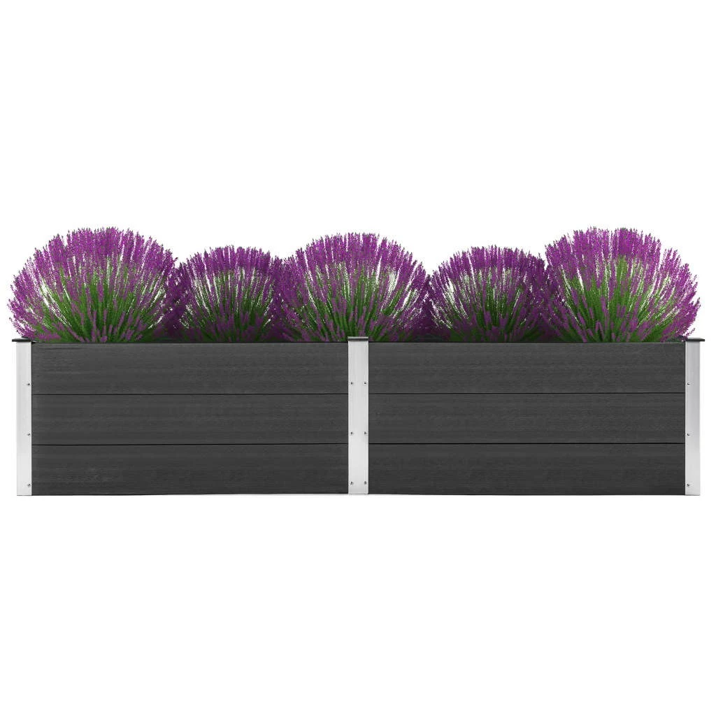 VidaXL Garten-Hochbeet WPC - vidaXL Garten-Hochbeet 250 x 100 x 54 cm WPC Grau – Bild 2