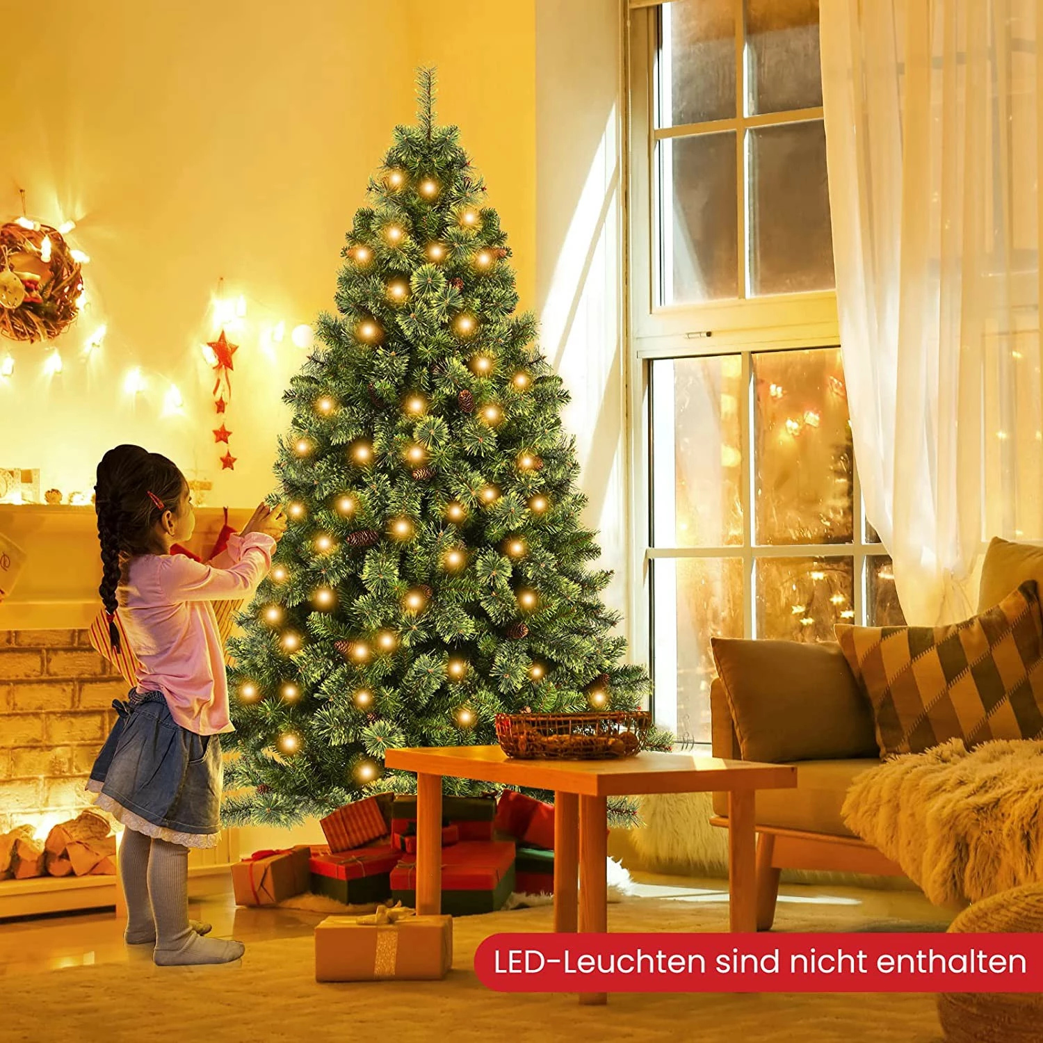 Costway 180cm künstlicher Weihnachtsbaum – Bild 2