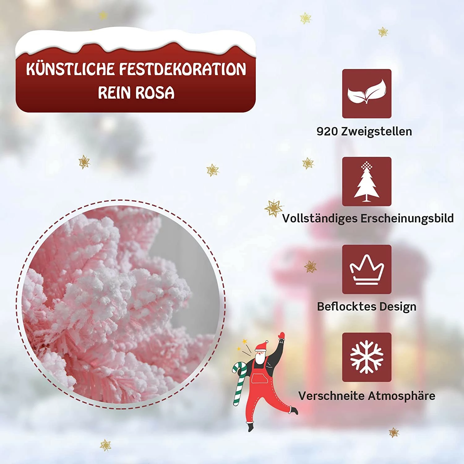 Costway 180cm Künstlicher Weihnachtsbaum – Bild 4