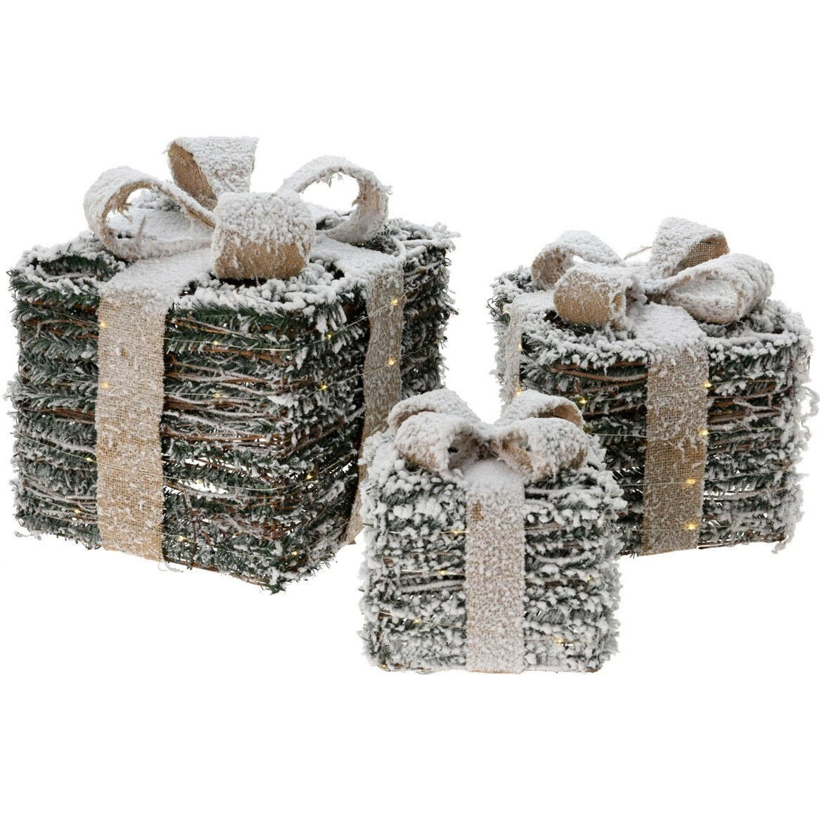 Home&Styling Collection Weihnachtsdeko GESCHENKE, 3er-Set, LED