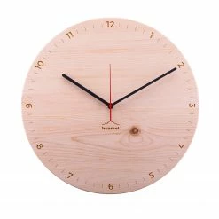 KUNSTLOFT Design Wanduhr Bergtouhr Zirbe rund