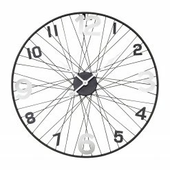 Maison Belfort Wanduhr Temerin - Edelstahl - Schwarz / Grau