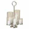 Maison Belfort Windlicht Barnsley - Nickel / Glas - Silber